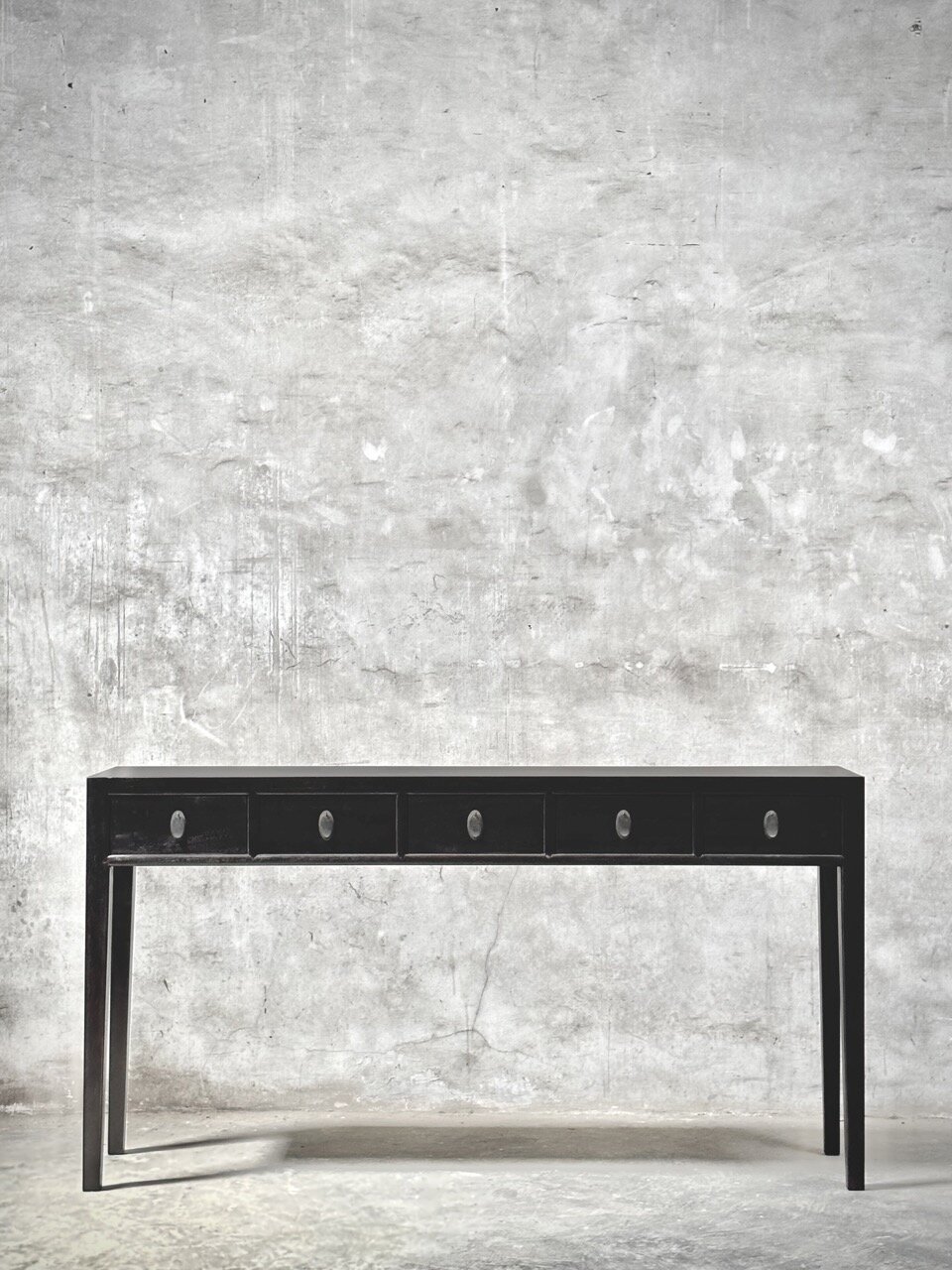 BONG console table large 5 drawer, china black