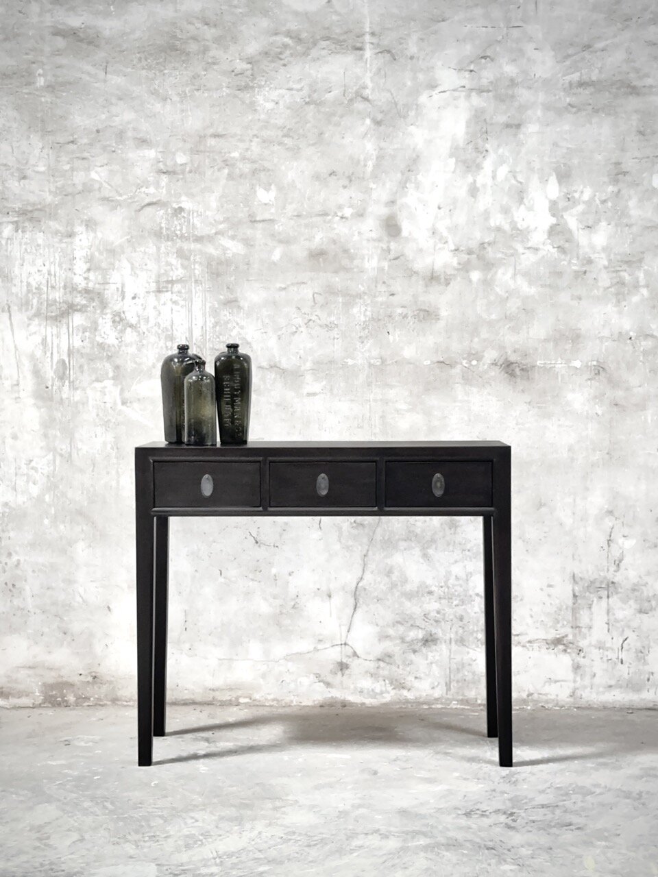 BONG console table small 3 drawers, china black