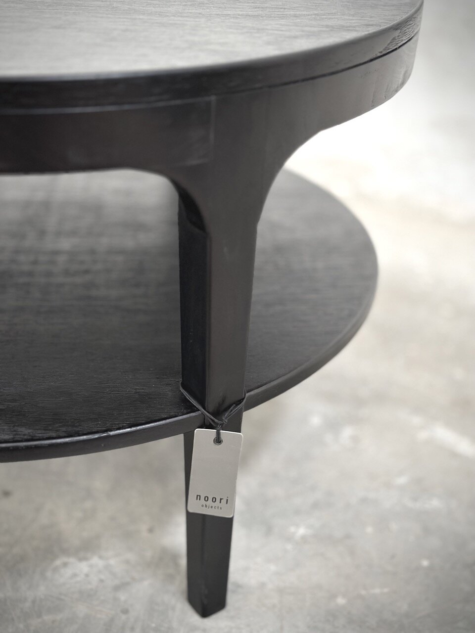NORMA round coffee table small, black stain