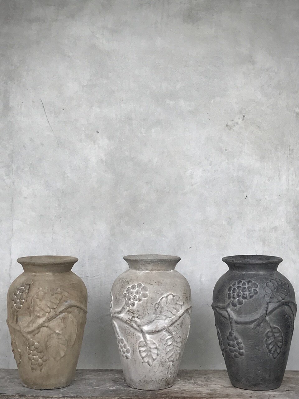 AMISHA vase decor, grey antique