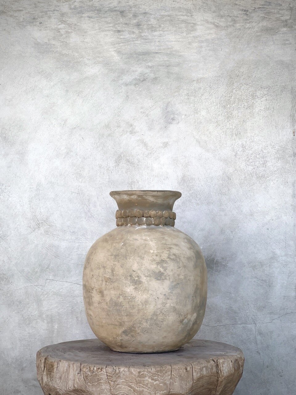 DEWI vase dots, grey antique
