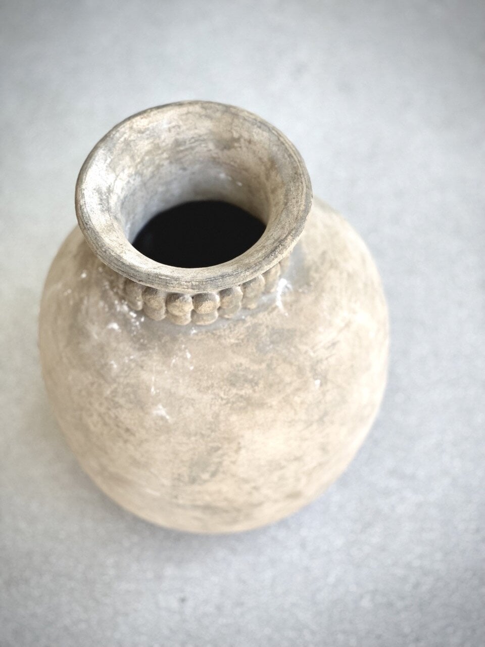 DEWI vase dots, grey antique